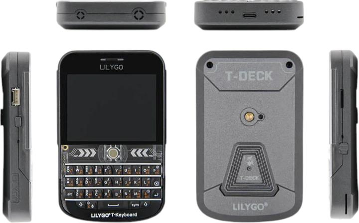 Actual product image Lilygo T-Deck Plus ESP32-S3 868MHz LoRa-Modul mit 2.8 Zoll Display Weiss für Meshtastic