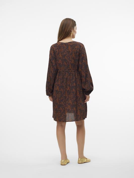 Produktbild Mamalicious Normal geschnitten V-Ausschnitt Elastische Bündchen Ballonärmel Kurzes Kleid Kleid (S)