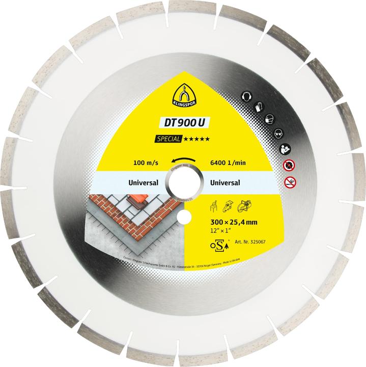 Immagine prodotto Klingspor DT 900 U Special - dischi diamantati 400 x 30 mm