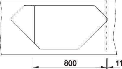 Productafbeelding Blanco Zia 9 E (Aanrecht, 93 cm, 51 cm)