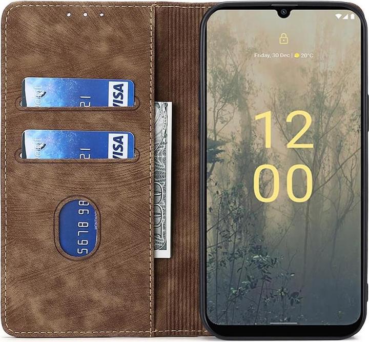 Actual product image Cover-Discount Nokia C32 - Case with RFID Blocker brown (Nokia C32)