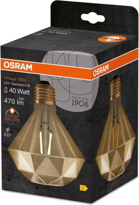 Actual product image Osram LED diamond shape (E27, 4.50 W, 470 lm, 1 x, E)