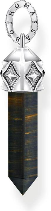 Produktbild Thomas Sabo Anhänger goldblaues Tigerauge in Kristallform Silber geschwärzt (Geschwärzt, 925 Sterlingsilber)