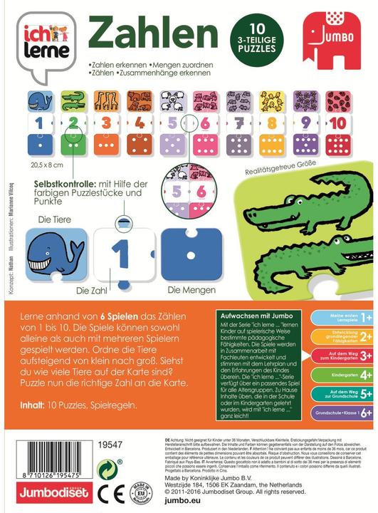 Actual product image Jumbo I learn numbers (German)