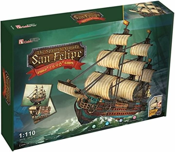 Image du produit Cubicfun Puzzle 3D du voilier de l'Armada espagnole (248 pièces)