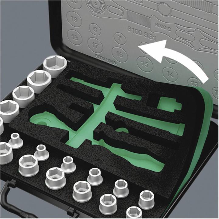 Produktbild Wera 8100 SA 2 Zyklop Speed-Knarrensatz (14 mm, 7 mm, 8 mm, 5 mm, 12 mm, 13 mm, 9 mm, 6 mm, 10  mm, 11 mm, 4 mm)
