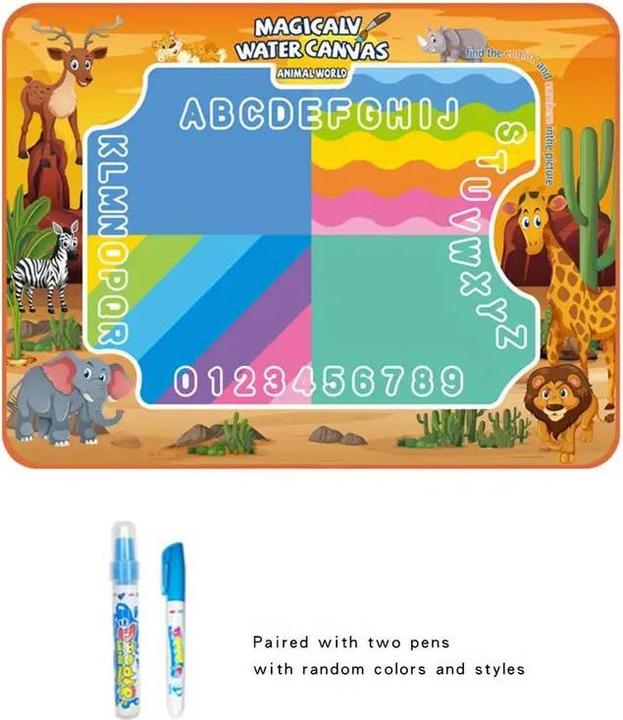 Actual product image Activity Board Reusable magic doodle mat and watercolour canvas - brings carefree painting fun to children