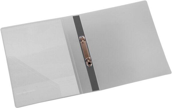 Produktbild Eichner Präsentationsringbuch 2-Ringe grau-transparent 2,5 cm DIN A4 (A4, 25 mm, 1 Stück)