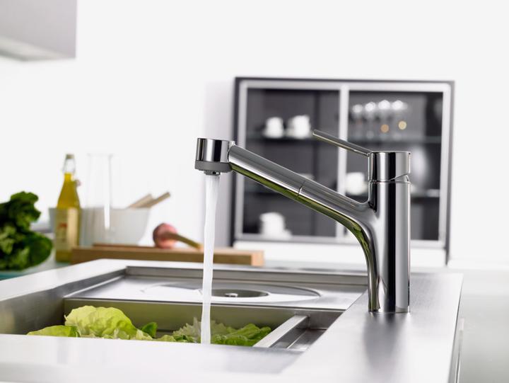Actual product image hansgrohe Talis M52 single lever kitchen mixer tap 170, pull-out spray, 2 spray types