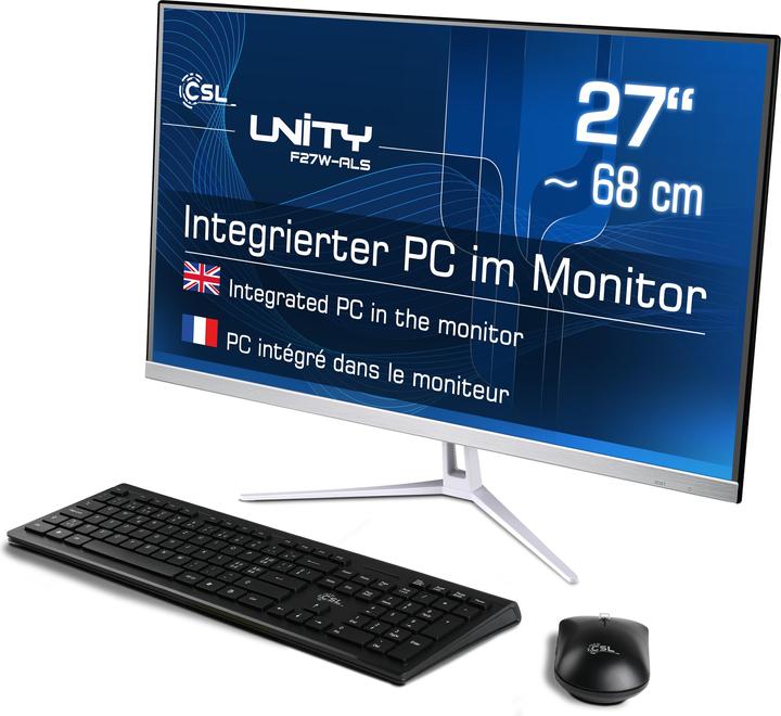 Immagine prodotto CSL PC All-in-One Unity F27W-ALS 512 GB 8 GB di RAM Win 11 Pro (Intel N200, 8 GB, 512 GB, Grafica Intel UHD)