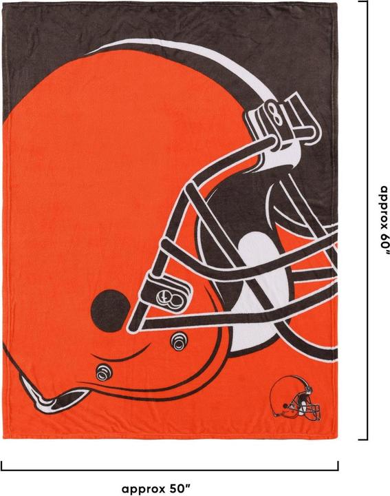 Image du produit Foco Cleveland Browns NFL Supreme Slumber Couverture en peluche (150 x 130 cm)