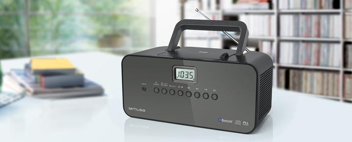 Actual product image Muse M-22BT Black, AUX in, Portable bluetooth radio CD player (AM, FM, MW, Bluetooth)
