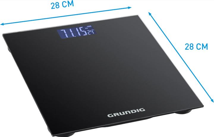 Image du produit Grundig Pèse-personne numérique 180 kg noir (180 kg)