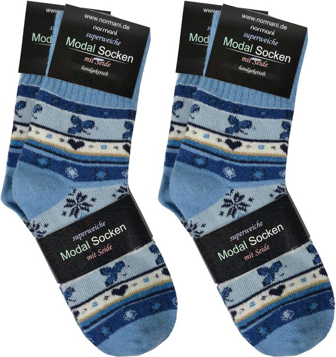 Produktbild Normani 4 Paar Edelsocken mit Seide und Modal (4er Pack, 35 - 38)