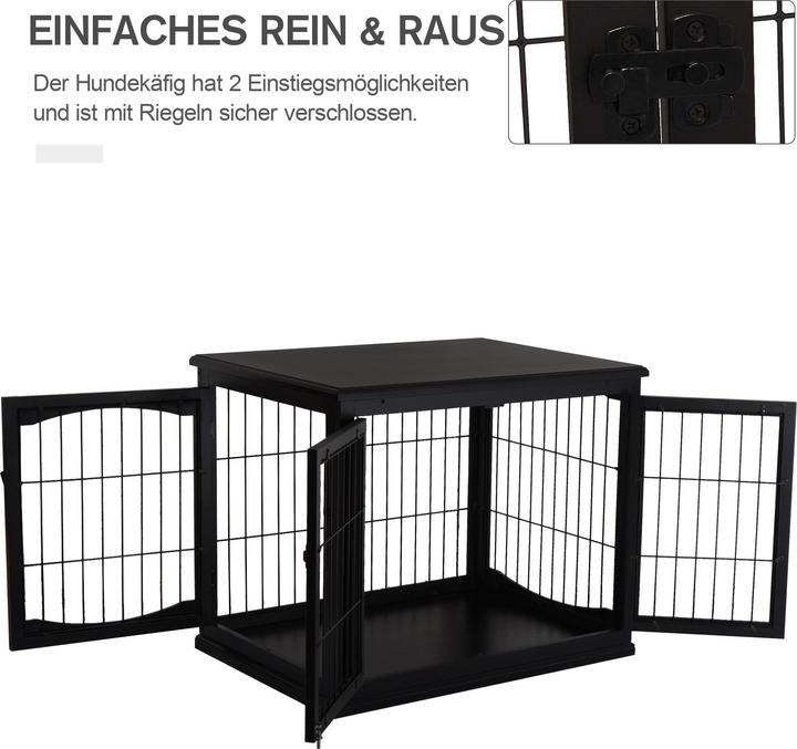Produktbild PawHut Hundekäfig mit 2 Türen (Hund, Abschliessbar)
