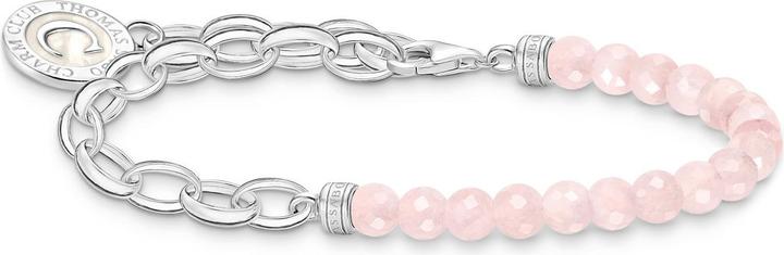 Thomas Sabo Member Charm Armband mit Rosenquarz Beads und Charmista Coin Silber