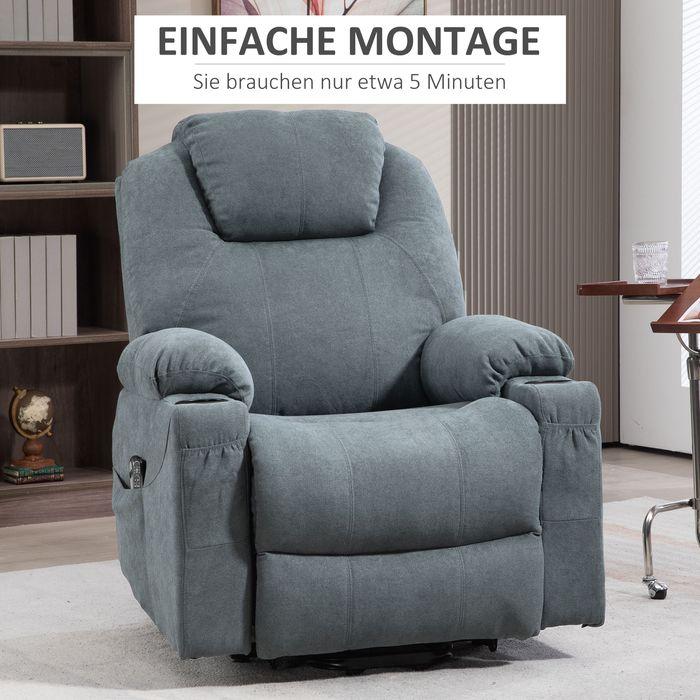 Produktbild Swisshandel24 Massagesessel Aufstehhilfe, elektrisch, mit 8 Massagepunkten, Liegefunktion, Heizfunktion, 90x101x10