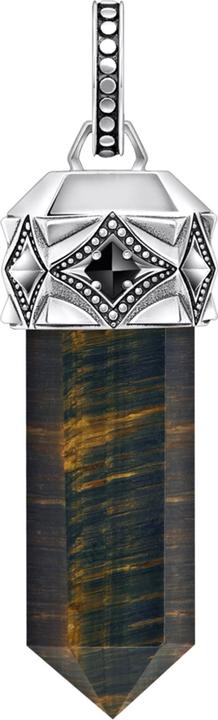 Produktbild Thomas Sabo Anhänger goldblaues Tigerauge in Kristallform Silber geschwärzt (Geschwärzt, 925 Sterlingsilber)
