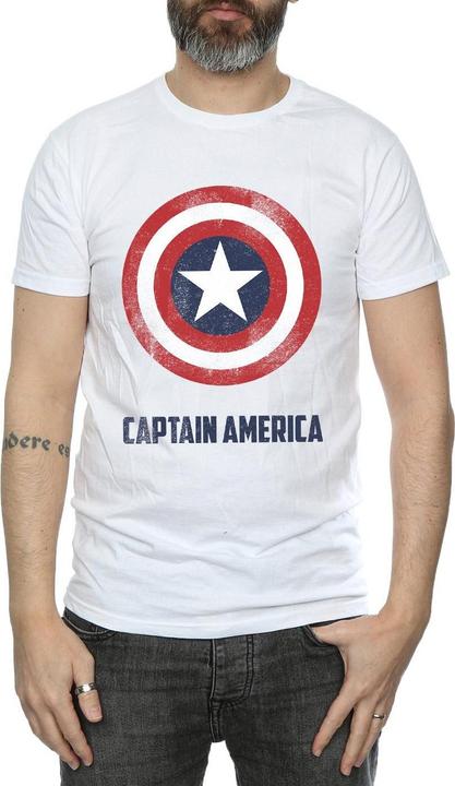 Immagine prodotto Maglietta Capitan America con testo scudo (XL)