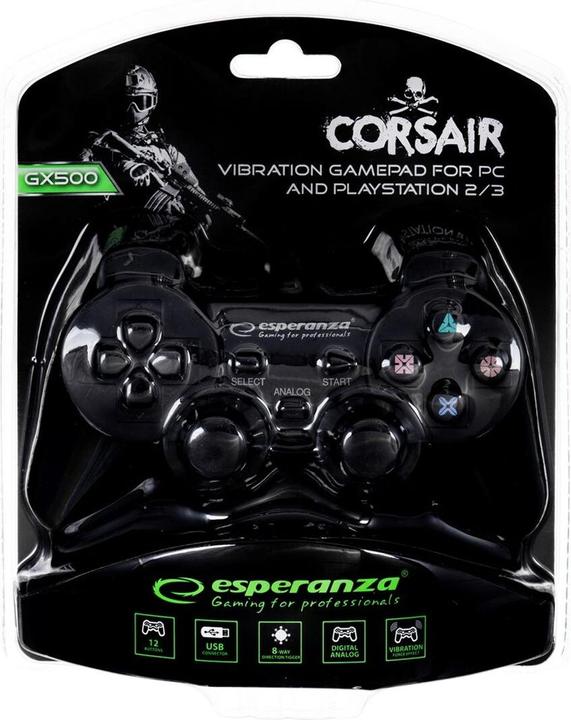 Actual product image Esperanza EG106 control panel, PS2 (PS3, PC)