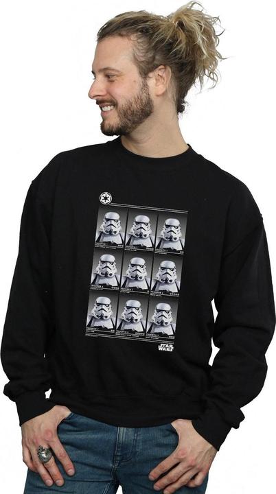 Actual product image Star Wars Mens Stormtrooper Yearbook Sweatshirt (L)