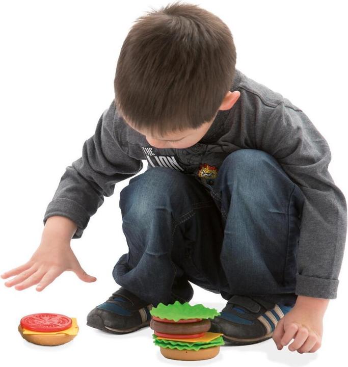 Actual product image dantoy Burger set on tray