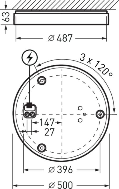 Actual product image Trilux Olisq RWD3 DW 30-840 (3000 lm)