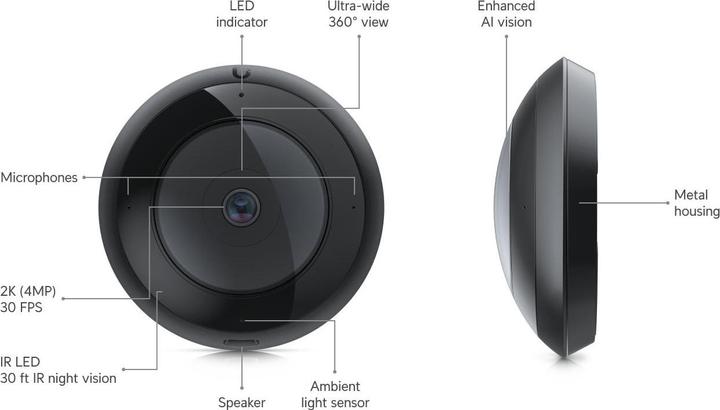 Produktbild Ubiquiti Net 5mp Dome Fisheye (1920 x 1920 Pixels)