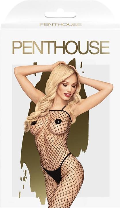 Actual product image Penthouse Lingerie Body search - Fishnet bodystocking with open crotch - black (XL)