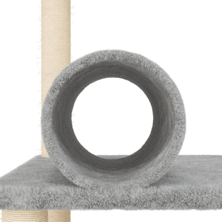 Produktbild VidaXL Kratzbaum mit Sisal-Kratzsäulen Hellgrau 136 cm,Farbe (136 cm, Hellgrau)