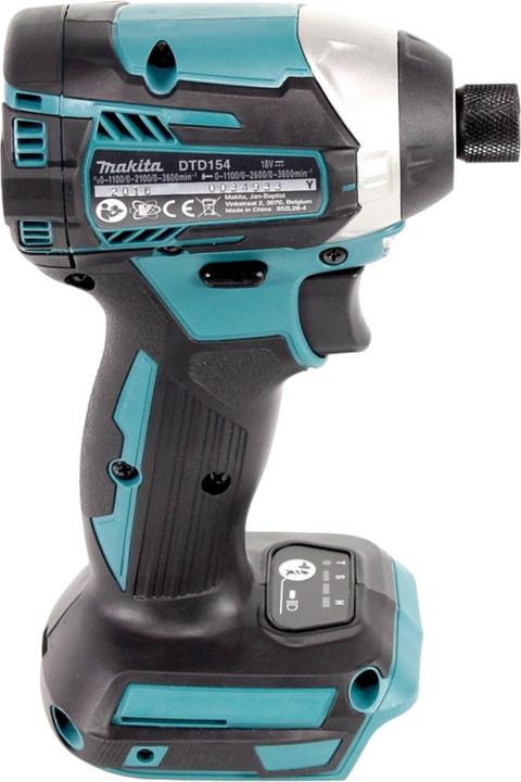 Actual product image Makita DTD 154 SFJ-R Cordless impact wrench 18V 1/4" 175Nm Brushless + 2x rechargeable battery 3.0 Ah + (Rechargeable battery operated)