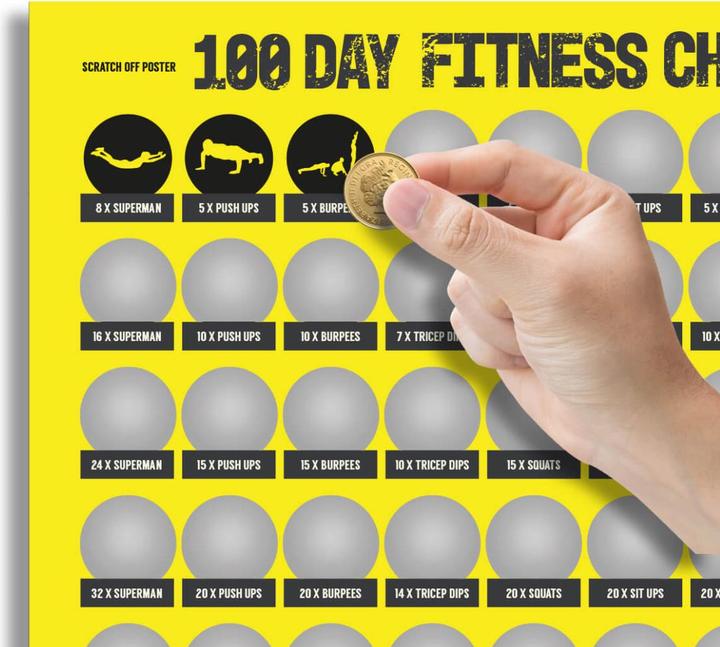 Image du produit Out of the blue Défi 100 jours de remise en forme Poster à gratter