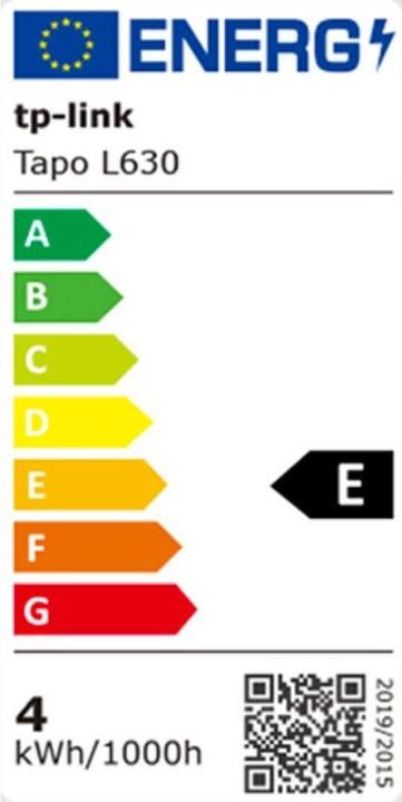 Energy Label TP-Link Tapo L630 (2-pack) (GU10, 3.70 W, 350 lm, 2 x, E)