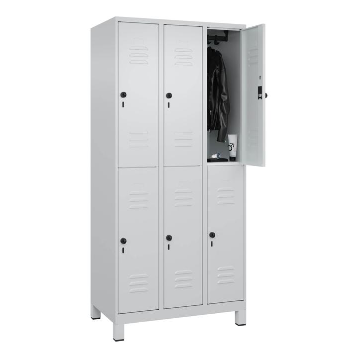 Image du produit C+P Vestiaire double Classic Plus, largeur de compartiment 30 cm, avec pieds