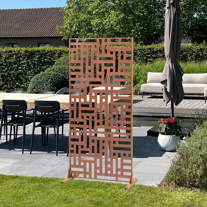 Immagine prodotto Casa.Pro Trennwand Bernalda 180x90 cm Stahl Edelrost (180 x 90 x 40 cm)