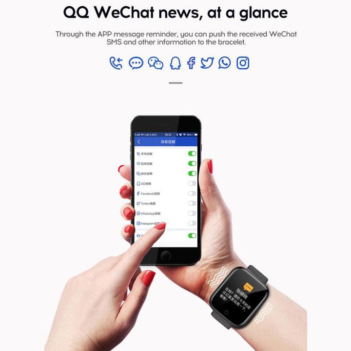 Image du produit PhoneLook Smart Watch FitPro Y68 Montre connectée avec écran tactile et programmes de sport / fitness