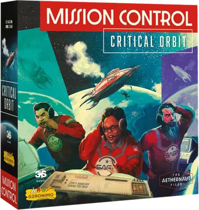 Actual product image Geronimo Games Mission Control Critical Orbit board game