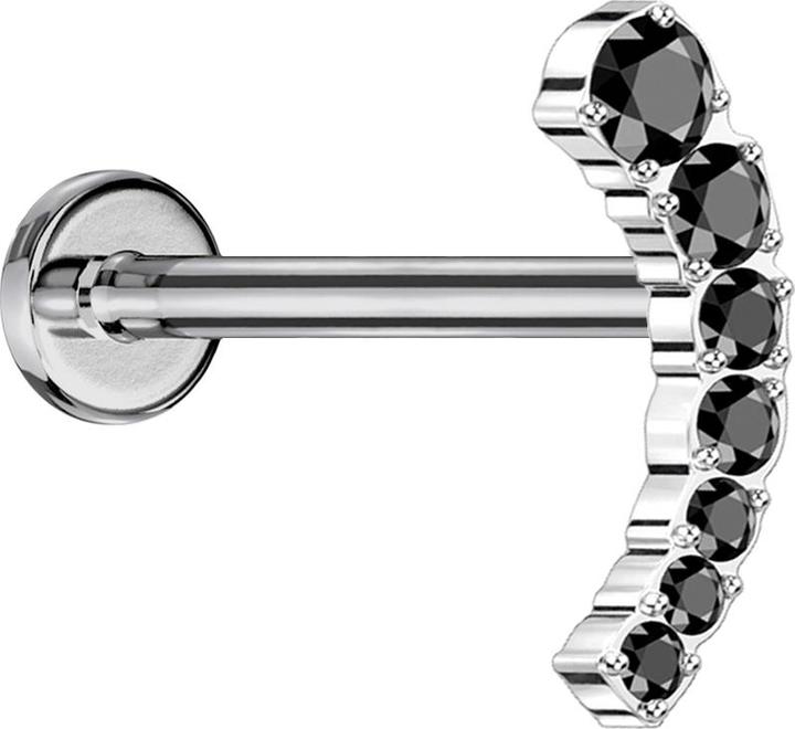 Produktbild Star Piercing Flesh Tunnel Fire Red mit Swarovski Kristall rot und Epoxy Schutzschicht (Chirurgenstahl 316L, ohne Messing)