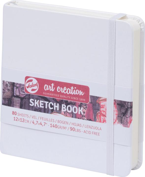 Talens Skizzenbuch 12x12 weiss (12 x 12 cm, Harter Einband)