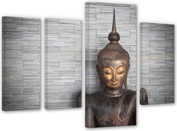 Produktbild Trenddeko Thailand Buddha (4-teilig) (50 x 120 cm)