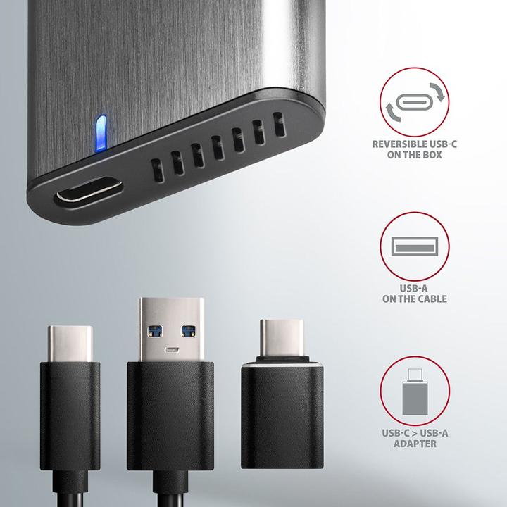Immagine prodotto Axagon EEM2-SG2 custodia esterna per SSD M.2 USB-C 3.2 Gen 2 (M.2)