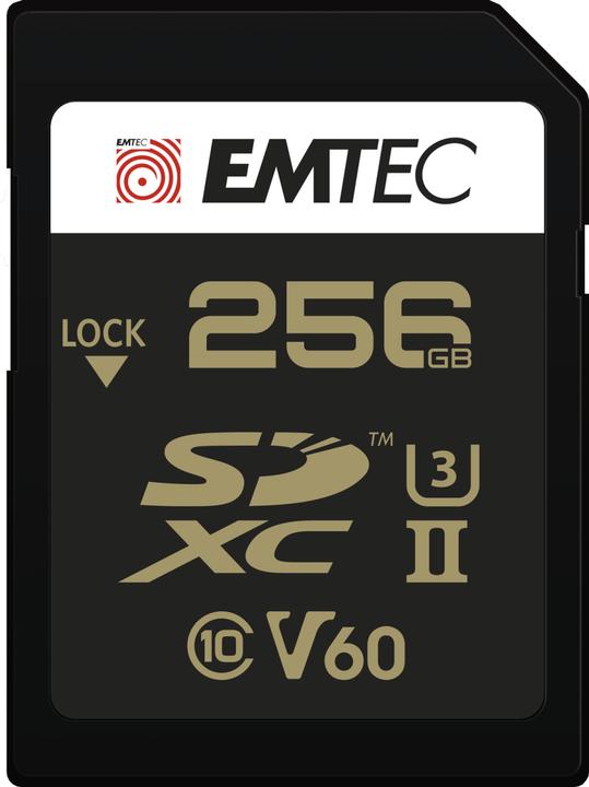 Actual product image Emtec SD 256GB UHS-II U3 V60 Ultra Pro (256 GB, SDXC, U3, UHS-II)