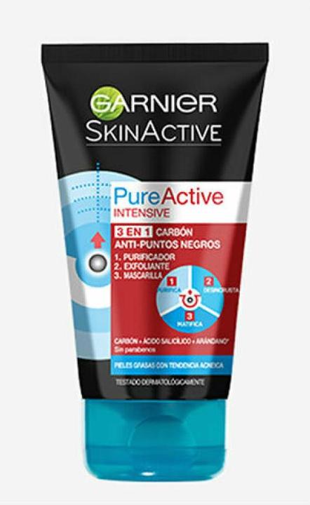 Produktbild Garnier PURE ACTIVE 3 en 1 carbón intensive gel puntos negros 150 ml (Gel, 150 ml)