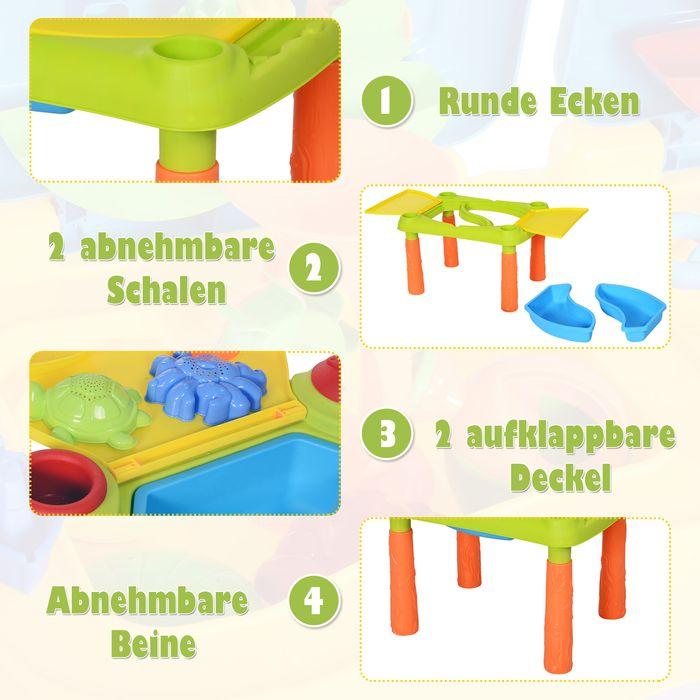 Image du produit Swisshandel24 Table de jeu de sable et d'eau pour enfants table de boue pour enfants en extérieur table de jeu en