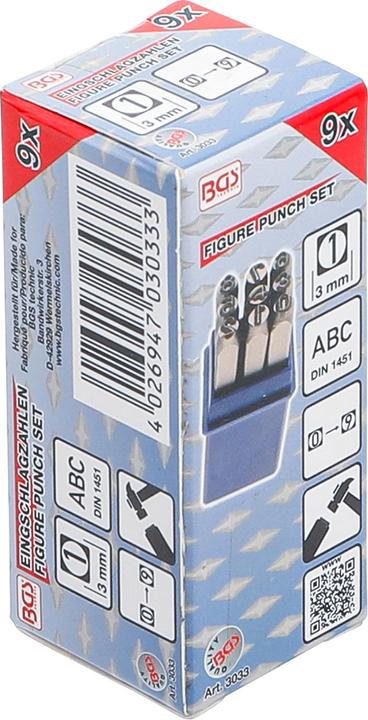 Produktbild BGS Einschlagzahlen 3 mm