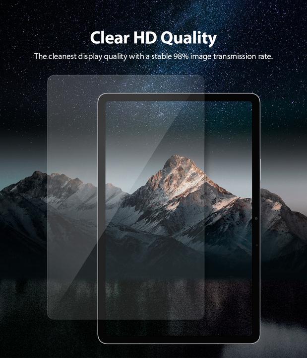 Actual product image Ringke Galaxy Tab S7 Screen Protector Invisible Defender Tempered Glass Transparent (Galaxy Tab S7, S7, S8, S9)