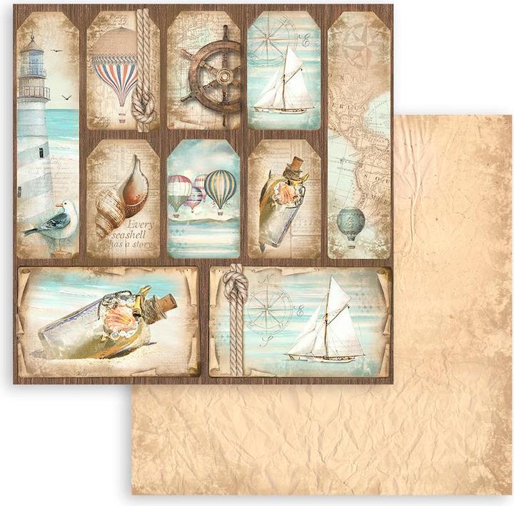 Produktbild Stamperia Scrapbooking Pad "Sea Land" (190 g/m², 10 x)