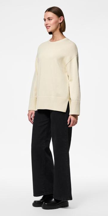Actual product image Pieces Pcava Ls O-Neck Slit Knit Noos (XS)