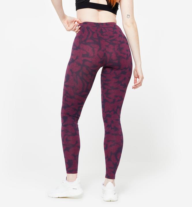 Produktbild Domyos Leggings Damen Slim dehnbar Baumwolle - lila (W30/L31)