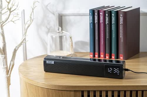 Image du produit Adler AD 1191 Haut-parleur d'horloge, noir (15 h, Fonctionnement sur batterie, Alimentation via port USB)